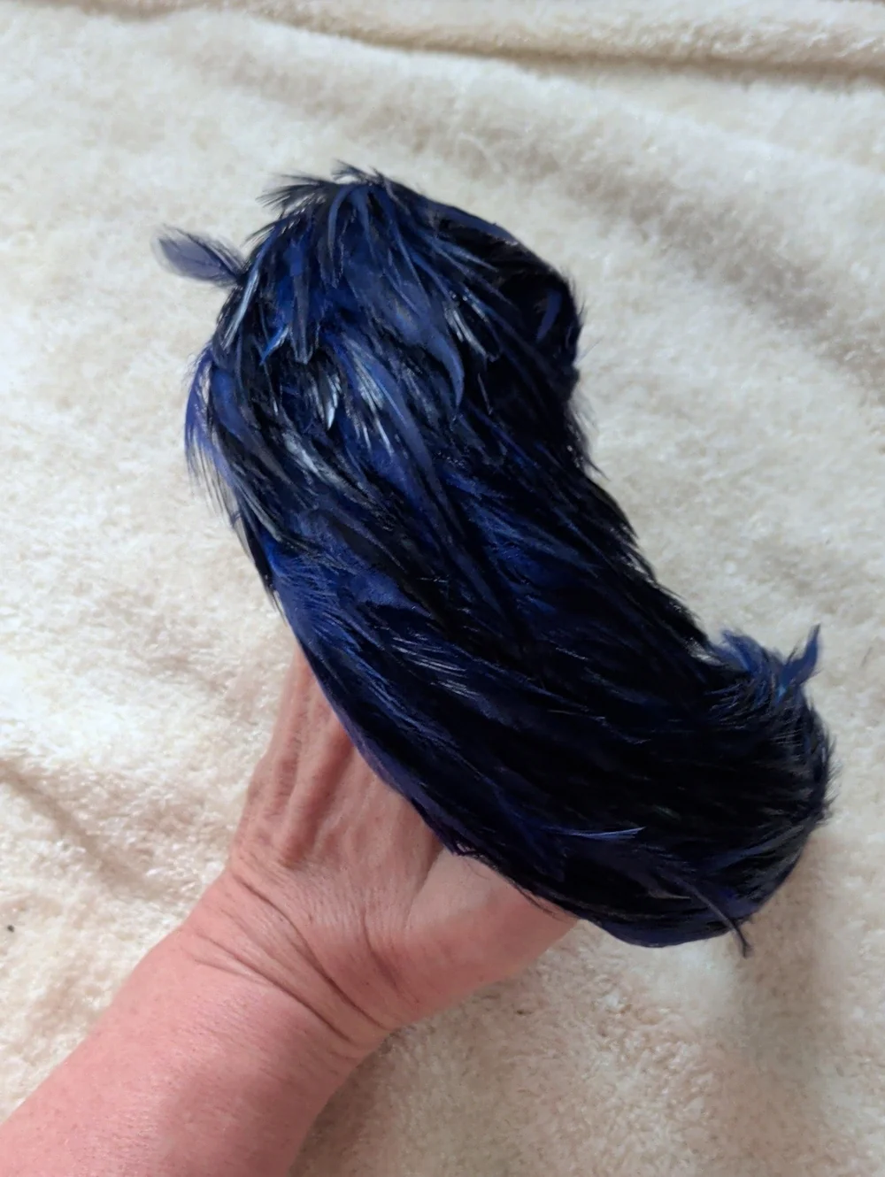 Dark Navy Feather Hair Headband
